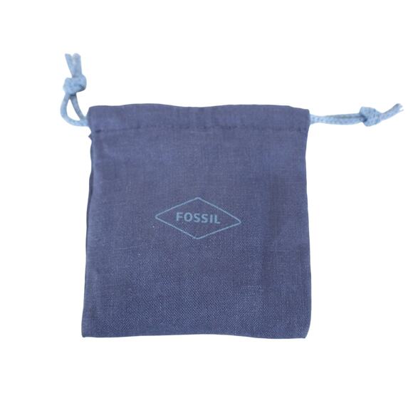 Fossil Ellis Disc Silver-Tone Stainless Steel Stud Earrings - NWT - Picture 5 of 5